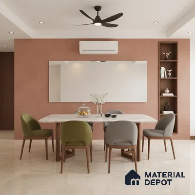 Punch Wall Tile TL 09941 4 ft x 2 ft Red Vitrified Matte Finish Tile - 9 mm | Ideal for Living Room, Bedroom, Bathroom, Kitchen