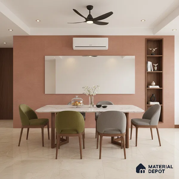 Punch Wall Tile TL 09941 4 ft x 2 ft Red Vitrified Matte Finish Tile - 9 mm | Ideal for Living Room, Bedroom, Bathroom, Kitchen