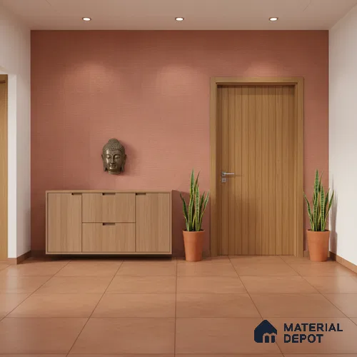 Punch Wall Tile TL 09941 4 ft x 2 ft Red Vitrified Matte Finish Tile - 9 mm | Ideal for Living Room, Bedroom, Bathroom, Kitchen