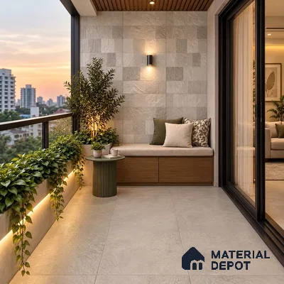Punch Wall & Floor Tile TL 09942 B 4 ft x 2 ft Beige Vitrified Matte Finish Tile - 9 mm | Ideal for Living Room, Bedroom, Bathroom, Kitchen