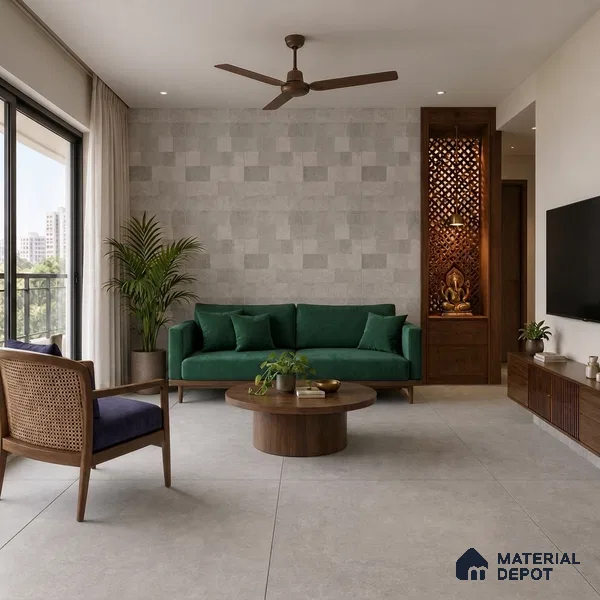 Punch Wall & Floor Tile TL 09942 B 4 ft x 2 ft Beige Vitrified Matte Finish Tile - 9 mm | Ideal for Living Room, Bedroom, Bathroom, Kitchen