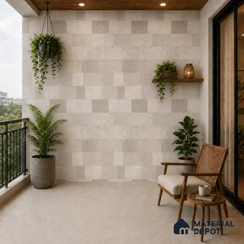 Punch Wall Tile TL 09942 4 ft x 2 ft Beige Vitrified Matte Finish Tile - 9 mm | Ideal for Living Room, Bedroom, Bathroom, Kitchen
