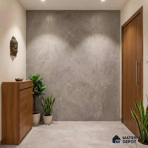 Punch Wall & Floor Tile TL 09943 B 4 ft x 2 ft Grey Vitrified Matte Finish Tile - 9 mm | Ideal for Living Room, Bedroom, Bathroom, Kitchen