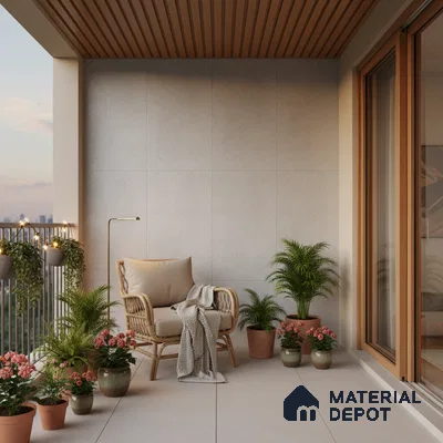 Punch Wall & Floor Tile TL 09943 B 4 ft x 2 ft Grey Vitrified Matte Finish Tile - 9 mm | Ideal for Living Room, Bedroom, Bathroom, Kitchen