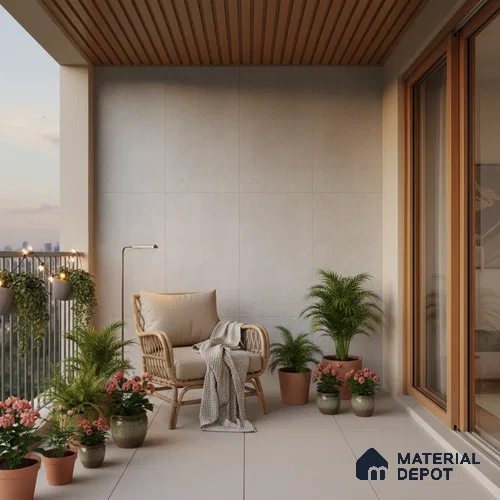 Punch Wall & Floor Tile TL 09943 B 4 ft x 2 ft Grey Vitrified Matte Finish Tile - 9 mm | Ideal for Living Room, Bedroom, Bathroom, Kitchen