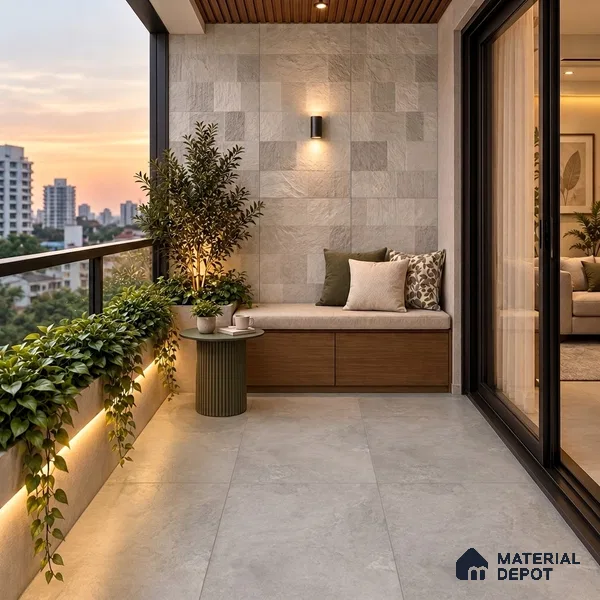 Punch Wall & Floor Tile TL 09943 B 4 ft x 2 ft Grey Vitrified Matte Finish Tile - 9 mm | Ideal for Living Room, Bedroom, Bathroom, Kitchen
