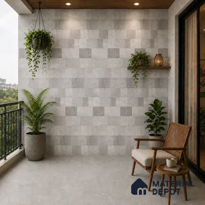 Punch Wall & Floor Tile TL 09943 B 4 ft x 2 ft Grey Vitrified Matte Finish Tile - 9 mm | Ideal for Living Room, Bedroom, Bathroom, Kitchen