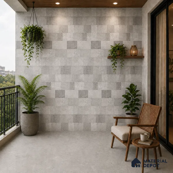 Punch Wall & Floor Tile TL 09943 B 4 ft x 2 ft Grey Vitrified Matte Finish Tile - 9 mm | Ideal for Living Room, Bedroom, Bathroom, Kitchen