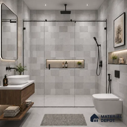 Punch Wall & Floor Tile TL 09943 B 4 ft x 2 ft Grey Vitrified Matte Finish Tile - 9 mm | Ideal for Living Room, Bedroom, Bathroom, Kitchen