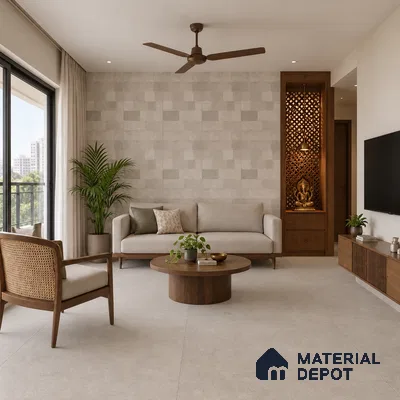 Punch Wall & Floor Tile TL 09943 B 4 ft x 2 ft Grey Vitrified Matte Finish Tile - 9 mm | Ideal for Living Room, Bedroom, Bathroom, Kitchen