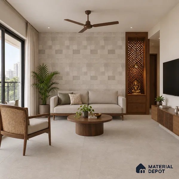 Punch Wall & Floor Tile TL 09943 B 4 ft x 2 ft Grey Vitrified Matte Finish Tile - 9 mm | Ideal for Living Room, Bedroom, Bathroom, Kitchen