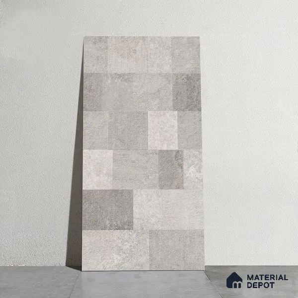 Punch Wall Tile TL 09943 4 ft x 2 ft Grey Vitrified Matte Finish Tile - 9 mm | Ideal for Living Room, Bedroom, Bathroom, Kitchen
