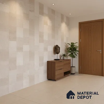 Punch Wall Tile TL 09944 4 ft x 2 ft Cream Vitrified Matte Finish Tile - 9 mm | Ideal for Living Room, Bedroom, Bathroom, Kitchen