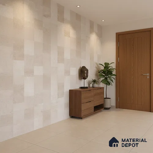 Punch Wall Tile TL 09944 4 ft x 2 ft Cream Vitrified Matte Finish Tile - 9 mm | Ideal for Living Room, Bedroom, Bathroom, Kitchen