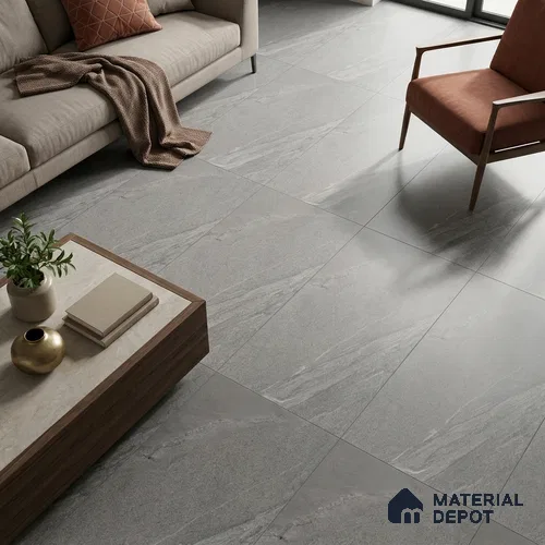 Punch Wall & Floor Tile TL 09945 B 4 ft x 2 ft Grey Vitrified Matte Finish Tile - 9 mm | Ideal for Living Room, Bedroom, Bathroom, Kitchen