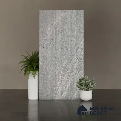 Punch Wall Tile TL 09945 4 ft x 2 ft Grey Vitrified Matte Finish Tile - 9 mm | Ideal for Living Room, Bedroom, Bathroom, Kitchen