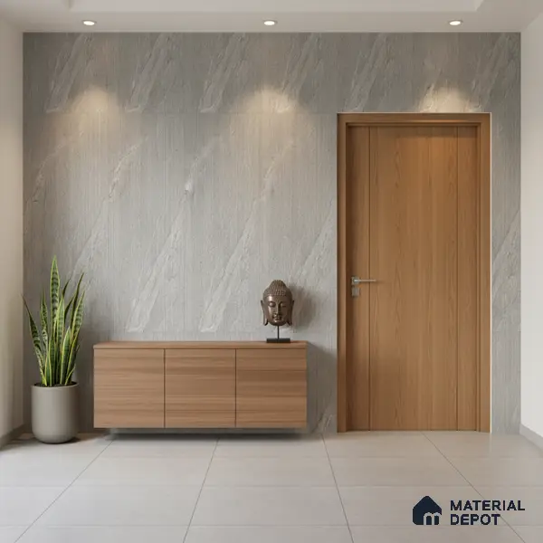 Punch Wall Tile TL 09945 4 ft x 2 ft Grey Vitrified Matte Finish Tile - 9 mm | Ideal for Living Room, Bedroom, Bathroom, Kitchen