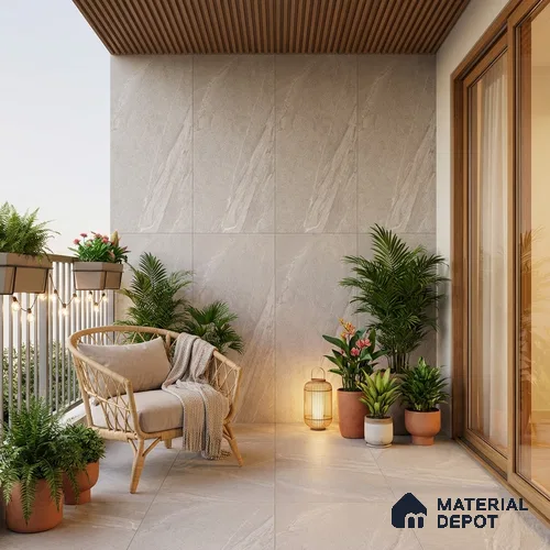 Punch Wall & Floor Tile TL 09946 B 4 ft x 2 ft Grey Vitrified Matte Finish Tile - 9 mm | Ideal for Living Room, Bedroom, Bathroom, Kitchen