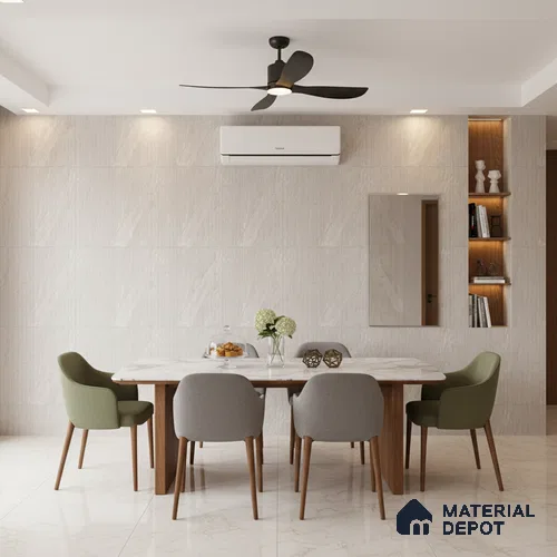 Punch Wall Tile TL 09946 4 ft x 2 ft Grey Vitrified Matte Finish Tile - 9 mm | Ideal for Living Room, Bedroom, Bathroom, Kitchen