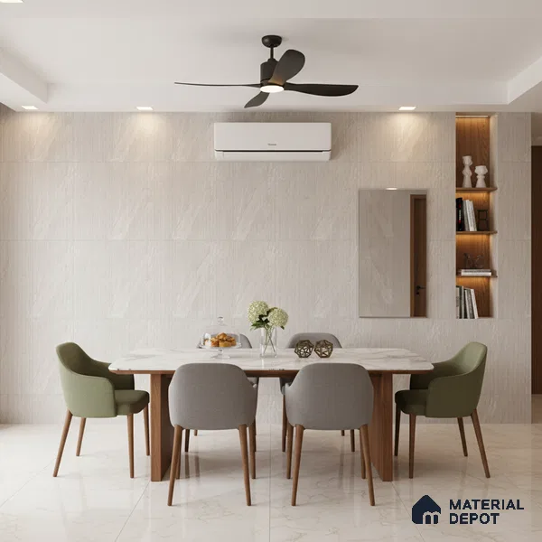 Punch Wall Tile TL 09946 4 ft x 2 ft Grey Vitrified Matte Finish Tile - 9 mm | Ideal for Living Room, Bedroom, Bathroom, Kitchen