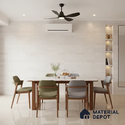 Punch Wall Tile TL 09947 4 ft x 2 ft Cream Vitrified Matte Finish Tile - 9 mm | Ideal for Living Room, Bedroom, Bathroom, Kitchen