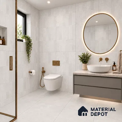 Punch Wall Tile TL 09947 4 ft x 2 ft Cream Vitrified Matte Finish Tile - 9 mm | Ideal for Living Room, Bedroom, Bathroom, Kitchen