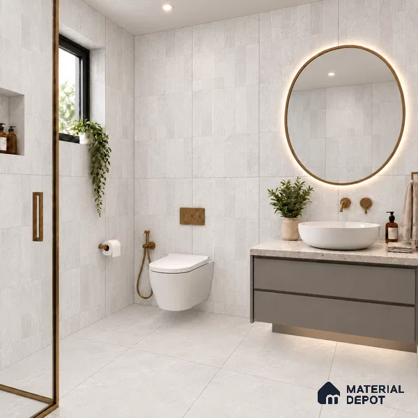 Punch Wall Tile TL 09947 4 ft x 2 ft Cream Vitrified Matte Finish Tile - 9 mm | Ideal for Living Room, Bedroom, Bathroom, Kitchen
