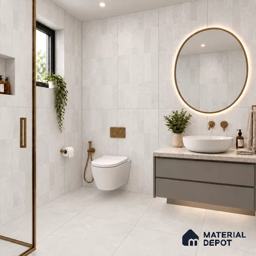 Punch Wall Tile TL 09947 4 ft x 2 ft Cream Vitrified Matte Finish Tile - 9 mm | Ideal for Living Room, Bedroom, Bathroom, Kitchen