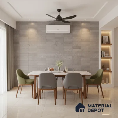 Punch Wall Tile TL 09948 4 ft x 2 ft Grey Vitrified Matte Finish Tile - 9 mm | Ideal for Living Room, Bedroom, Bathroom, Kitchen