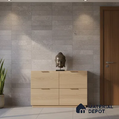 Punch Wall Tile TL 09948 4 ft x 2 ft Grey Vitrified Matte Finish Tile - 9 mm | Ideal for Living Room, Bedroom, Bathroom, Kitchen