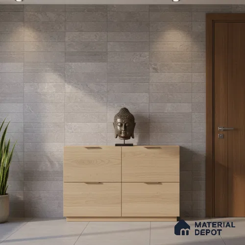 Punch Wall Tile TL 09948 4 ft x 2 ft Grey Vitrified Matte Finish Tile - 9 mm | Ideal for Living Room, Bedroom, Bathroom, Kitchen