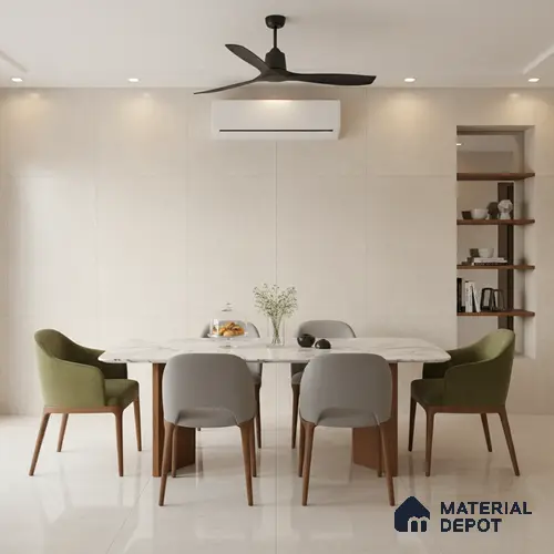 Punch Wall & Floor Tile TL 09949 B 4 ft x 2 ft Cream Vitrified Matte Finish Tile - 9 mm | Ideal for Living Room, Bedroom, Bathroom, Kitchen