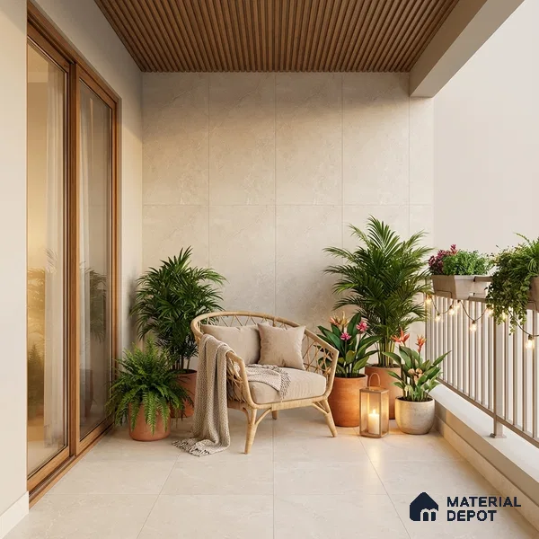 Punch Wall & Floor Tile TL 09949 B 4 ft x 2 ft Cream Vitrified Matte Finish Tile - 9 mm | Ideal for Living Room, Bedroom, Bathroom, Kitchen