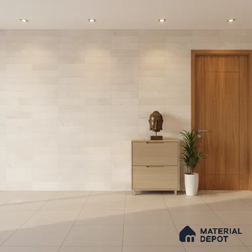 Punch Wall Tile TL 09949 4 ft x 2 ft Cream Vitrified Matte Finish Tile - 9 mm | Ideal for Living Room, Bedroom, Bathroom, Kitchen