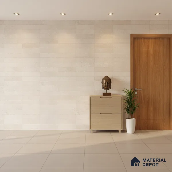 Punch Wall Tile TL 09949 4 ft x 2 ft Cream Vitrified Matte Finish Tile - 9 mm | Ideal for Living Room, Bedroom, Bathroom, Kitchen