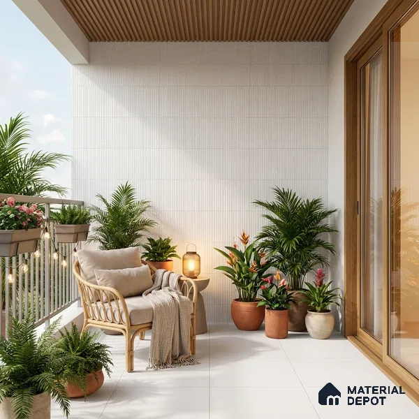 Punch Wall Tile TL 09951 C 4 ft x 2 ft White Vitrified Matte Finish Tile - 9 mm | Ideal for Living Room, Bedroom, Bathroom, Kitchen