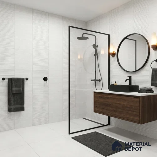 Stone Wall & Floor Tile TL 09951 D 4 ft x 2 ft White Vitrified Matte Finish Tile - 9 mm | Ideal for Living Room, Bedroom, Bathroom, Kitchen
