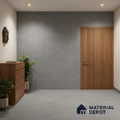Punch Wall Tile TL 09951 4 ft x 2 ft Grey Vitrified Matte Finish Tile - 9 mm | Ideal for Living Room, Bedroom, Bathroom, Kitchen