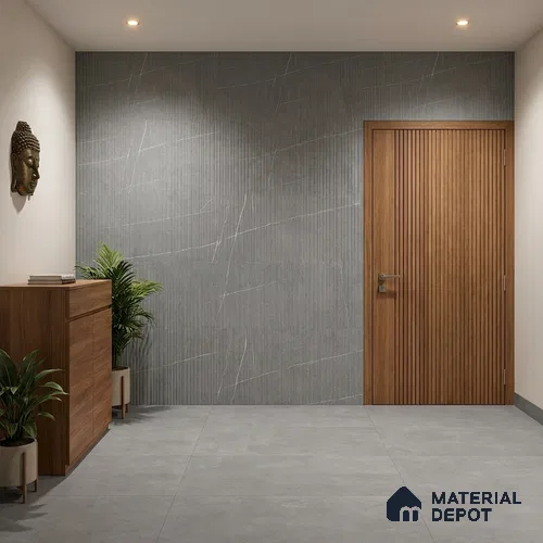 Punch Wall Tile TL 09951 4 ft x 2 ft Grey Vitrified Matte Finish Tile - 9 mm | Ideal for Living Room, Bedroom, Bathroom, Kitchen