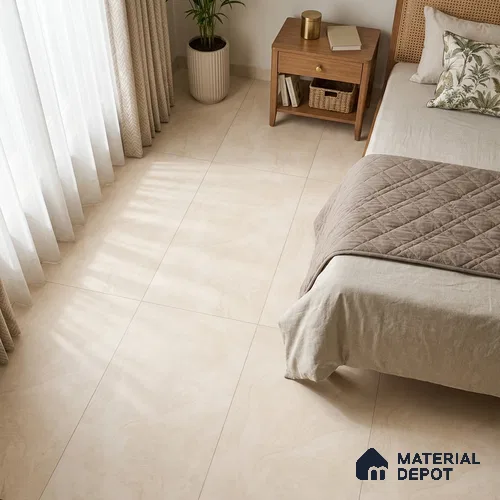 Stone Wall & Floor Tile TL 09952 B 4 ft x 2 ft Beige Vitrified Matte Finish Tile - 9 mm | Ideal for Living Room, Bedroom, Bathroom, Kitchen