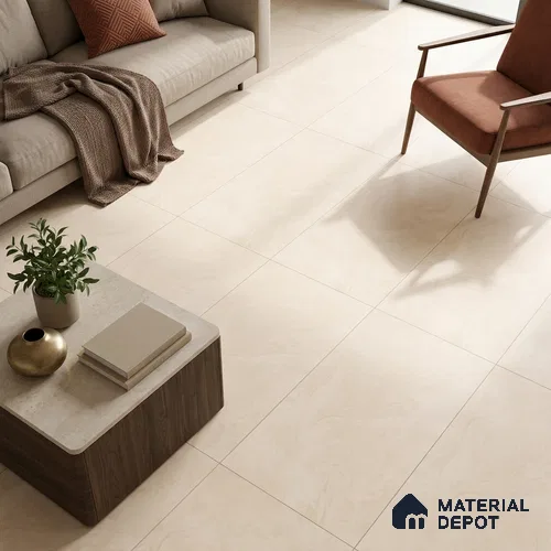 Stone Wall & Floor Tile TL 09952 B 4 ft x 2 ft Beige Vitrified Matte Finish Tile - 9 mm | Ideal for Living Room, Bedroom, Bathroom, Kitchen