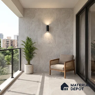 Punch Wall Tile TL 09952 E 4 ft x 2 ft Grey Vitrified Matte Finish Tile - 9 mm | Ideal for Living Room, Bedroom, Bathroom, Kitchen