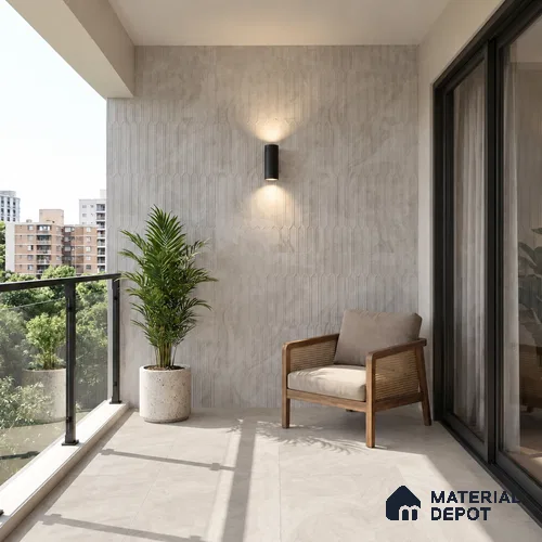 Stone Wall & Floor Tile TL 09952 F 4 ft x 2 ft Grey Vitrified Matte Finish Tile - 9 mm | Ideal for Living Room, Bedroom, Bathroom, Kitchen