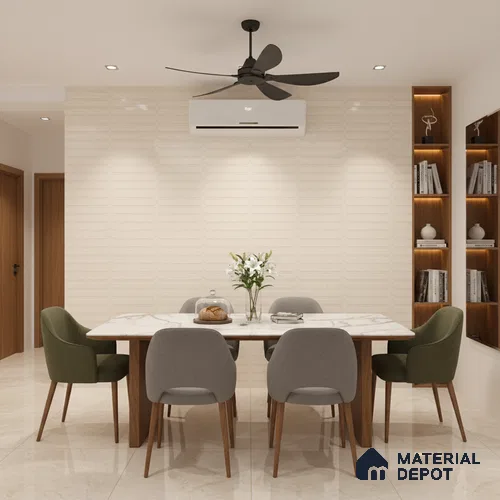 Punch Wall Tile TL 09952 4 ft x 2 ft Beige Vitrified Matte Finish Tile - 9 mm | Ideal for Living Room, Bedroom, Bathroom, Kitchen
