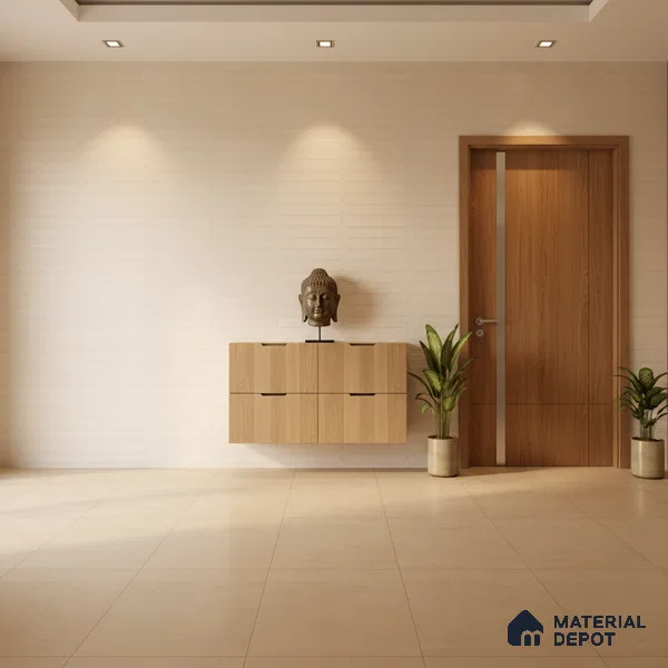 Punch Wall Tile TL 09952 4 ft x 2 ft Beige Vitrified Matte Finish Tile - 9 mm | Ideal for Living Room, Bedroom, Bathroom, Kitchen