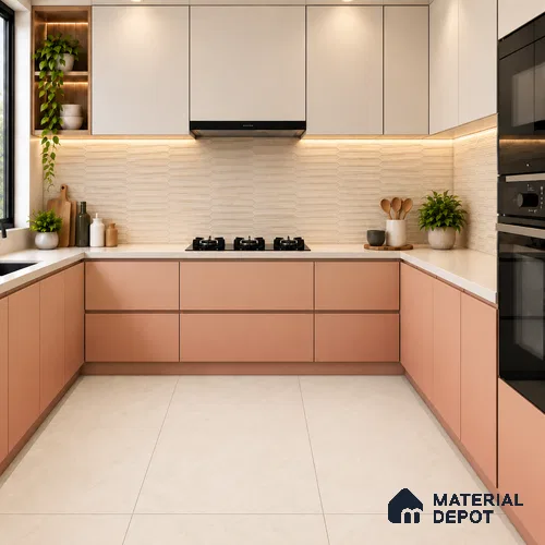 Punch Wall Tile TL 09952 4 ft x 2 ft Beige Vitrified Matte Finish Tile - 9 mm | Ideal for Living Room, Bedroom, Bathroom, Kitchen