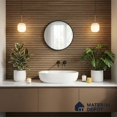Punch Wall Tile TL 09953 4 ft x 2 ft Brown Vitrified Matte Finish Tile - 9 mm | Ideal for Living Room, Bedroom, Bathroom, Kitchen