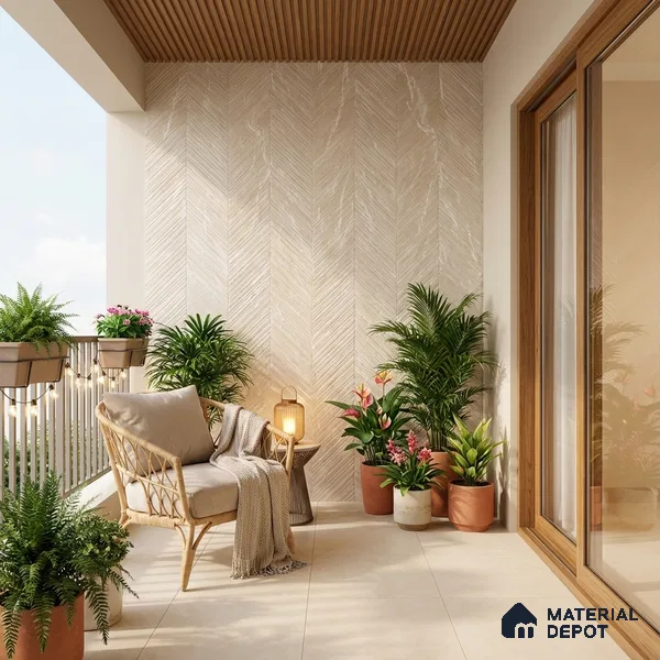 Punch Wall & Floor Tile TL 09954 4 ft x 2 ft Beige Vitrified Matte Finish Tile - 9 mm | Ideal for Living Room,Bedroom,Bathroom,Kitchen