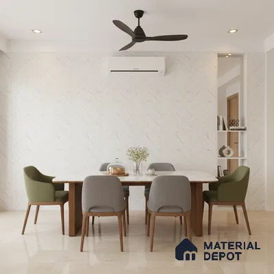 Punch Wall & Floor Tile TL 09955 4 ft x 2 ft White Vitrified Matte Finish Tile - 9 mm | Ideal for Living Room,Bedroom,Bathroom,Kitchen