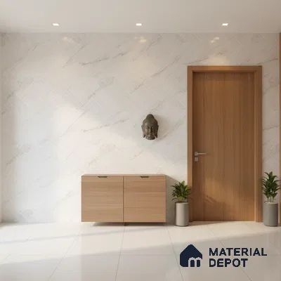 Punch Wall & Floor Tile TL 09955 4 ft x 2 ft White Vitrified Matte Finish Tile - 9 mm | Ideal for Living Room,Bedroom,Bathroom,Kitchen